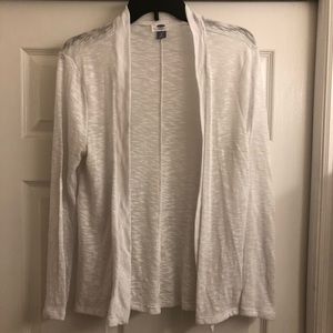 White cardigan